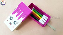 Origami Box | Easy Paper Crafts | Ice Cream Pencil Box Craft | Back To School Diy | Gift/Storage Box