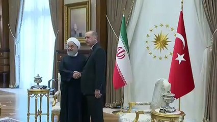 Son dakika... Cumhurbaşkanı Erdoğan, İran Cumhurbaşkanı Ruhani ile görüştü