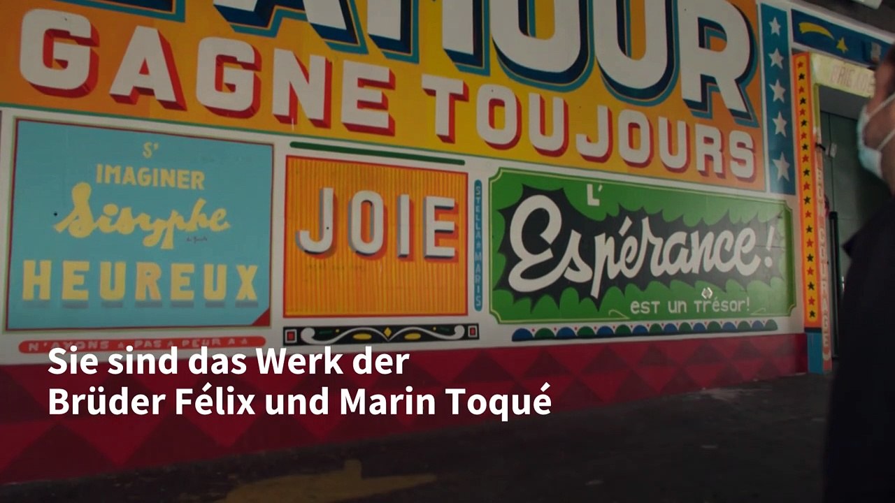 'Zuversicht': Künstler muntern Pariser mit Wandbildern auf