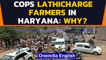 Hisar: Farmers lathi charged by Haryana police, cops use tear gas to disperse them| Oneindia News