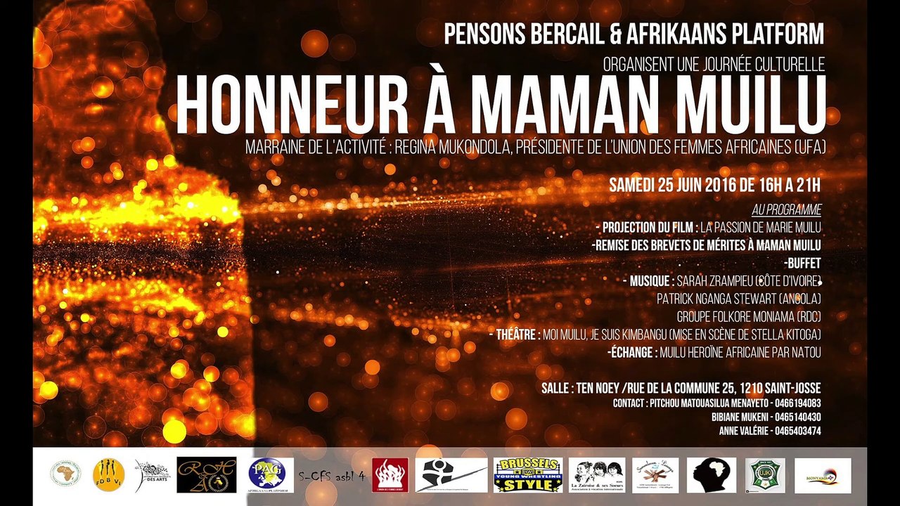 Hommage à Maman Muilu 25 juin 2016 à Bruxelles