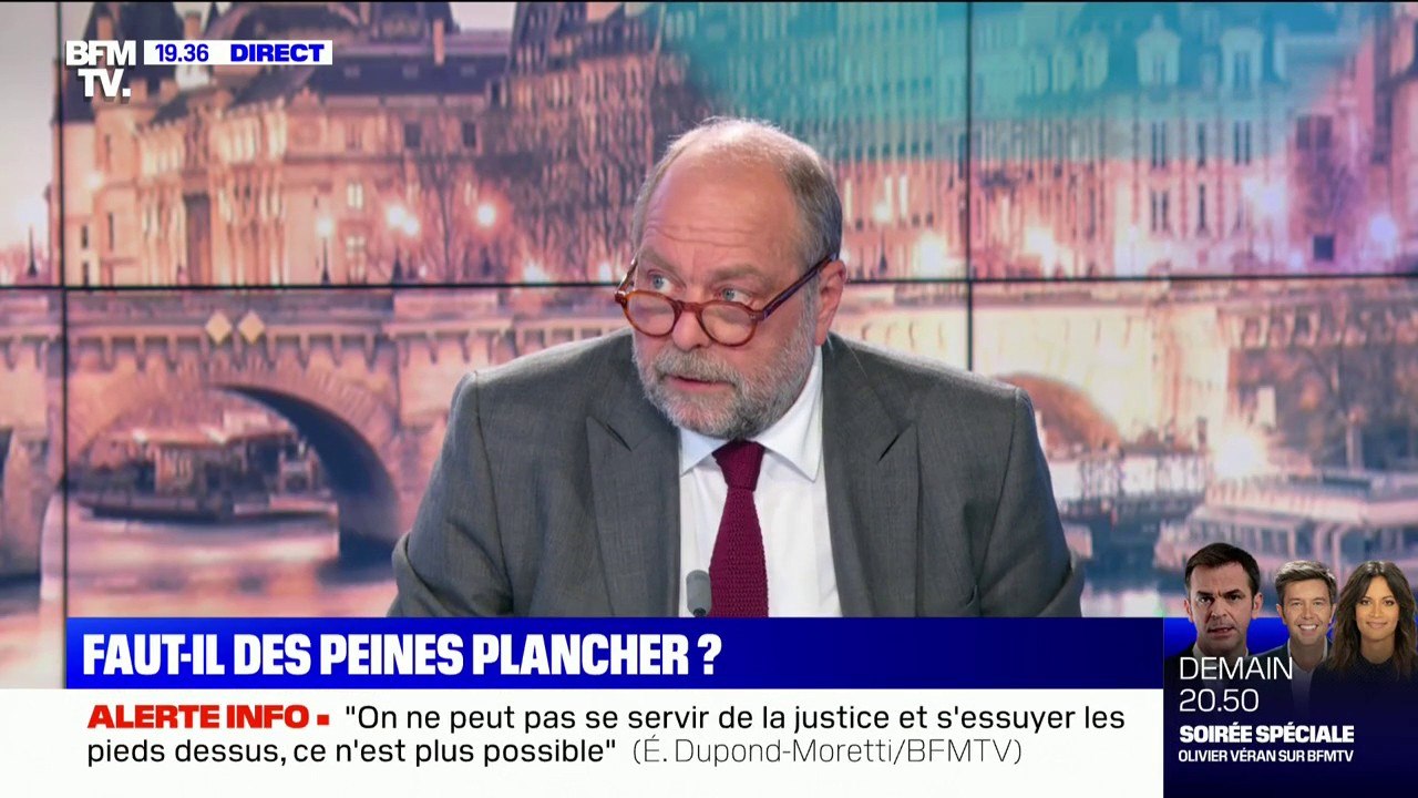 Éric Dupond-Moretti juge que l'application des peines plancher "est un fiasco"