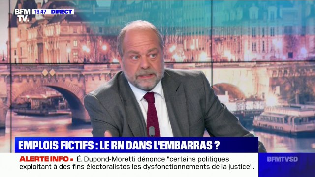 Enquête contre le RN: pour Éric Dupond-Moretti, Marine Le Pen utilise et instrumentalise cette procédure