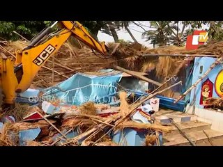 Eviction Drive Underway At Piligrim Road In Cuttack