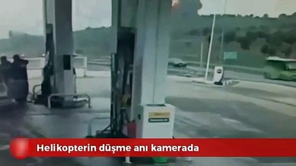 İşte helikopterin düşme anı!