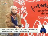 Poeta venezolano Juan Calzadilla ganador de diversos premios celebra sus 91 años de edad