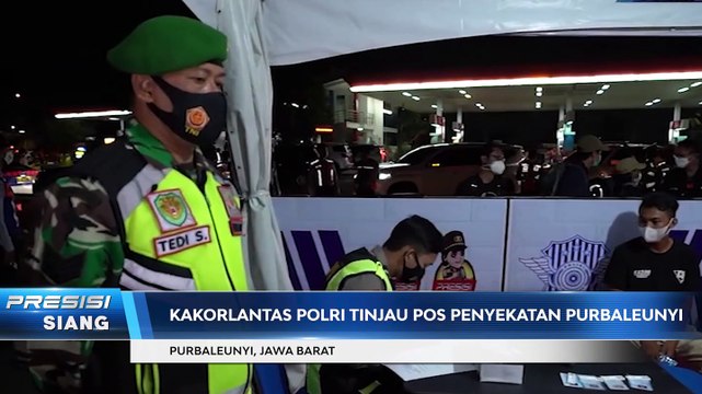 Kakorlantas Polri Tinjau Pos Penyekatan Mudik Purbaleunyi