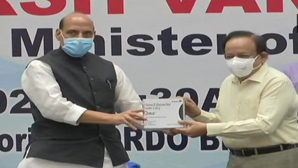 Health and Defense Minister launch Corona's Indian drug 2DG