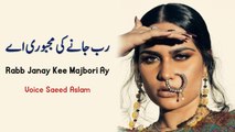 Rabb Janay Kee Majbori Ay By Saeed Aslam | Punjabi Poetry WhatsApp status | Poetry status