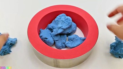 Satisfying Video l Kinetic Sand Birthday Cake Cutting .