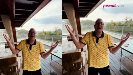 Mehmet Ali Erbil'in yağmur sevinci!