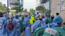 Marseille : Manifestation des infirmiers anesthésistes devant l'ARS