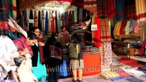 Indian shawls and stoles for sale at Dilli Haat