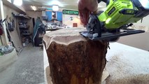 Diy Coffee Table / The Story Of How I Found A Stump In The Yard