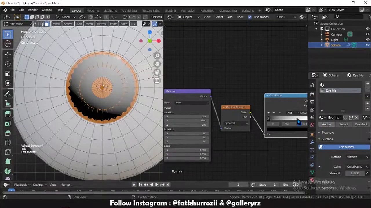 Create A Procedural Cartoon Eyes In Blender 3D 2.8 - Eevee