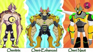Ben 10 Omni Enhanced Vs Omni Naut Alien Vs Omnitrix