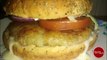 Aloo patty king size burger _ Homemade McDonald style burger_ recipe vault videos