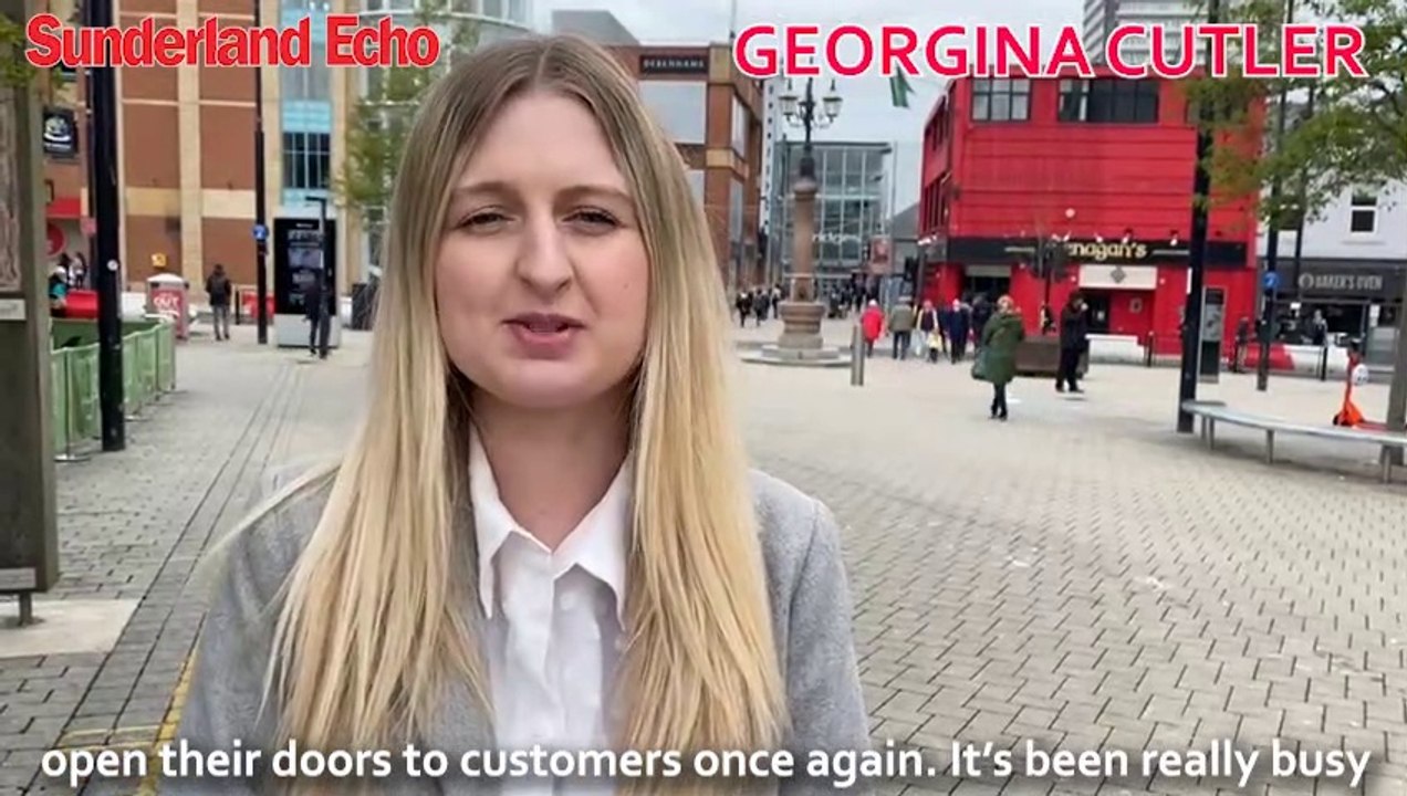 Reporter Georgina Cutler in Sunderland city centre as lockdown restrictions ease on May 17