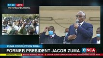 Zuma addresses supporters outside court