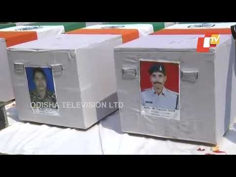 Wreath Laying Ceremony Of 5 Jawans Martyred In Naxal Attack Held In Narayanpur, Chhattisgarh