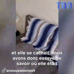 Elle découvre un message assez flippant derrière sa cuisine