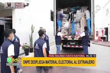 Segunda vuelta: ONPE despliega material electoral al extranjero
