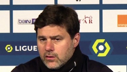 Football - Ligue 1 - Mauricio Pochettino en conférence de presse après PSG 4-0 Reims