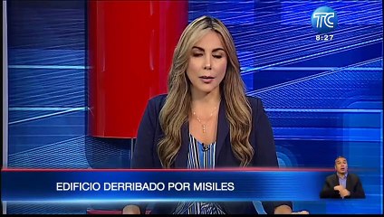 Derriban un edificio de trece pisos con misiles