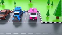 Learn Colors with Car Parking Street Vehicles Toys - Colors Videos for Children