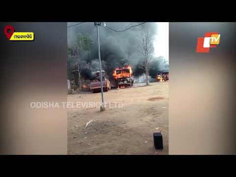 Maoists Torch Several Vehicles Deployed In Road Construction In Chhattisgarh