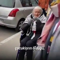 Yaşlı hasta Fransız kadının Filistin duyarlılığı