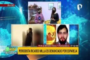 Expareja del periodista Ricardo Milla lo denuncia por agresión física y psicológica