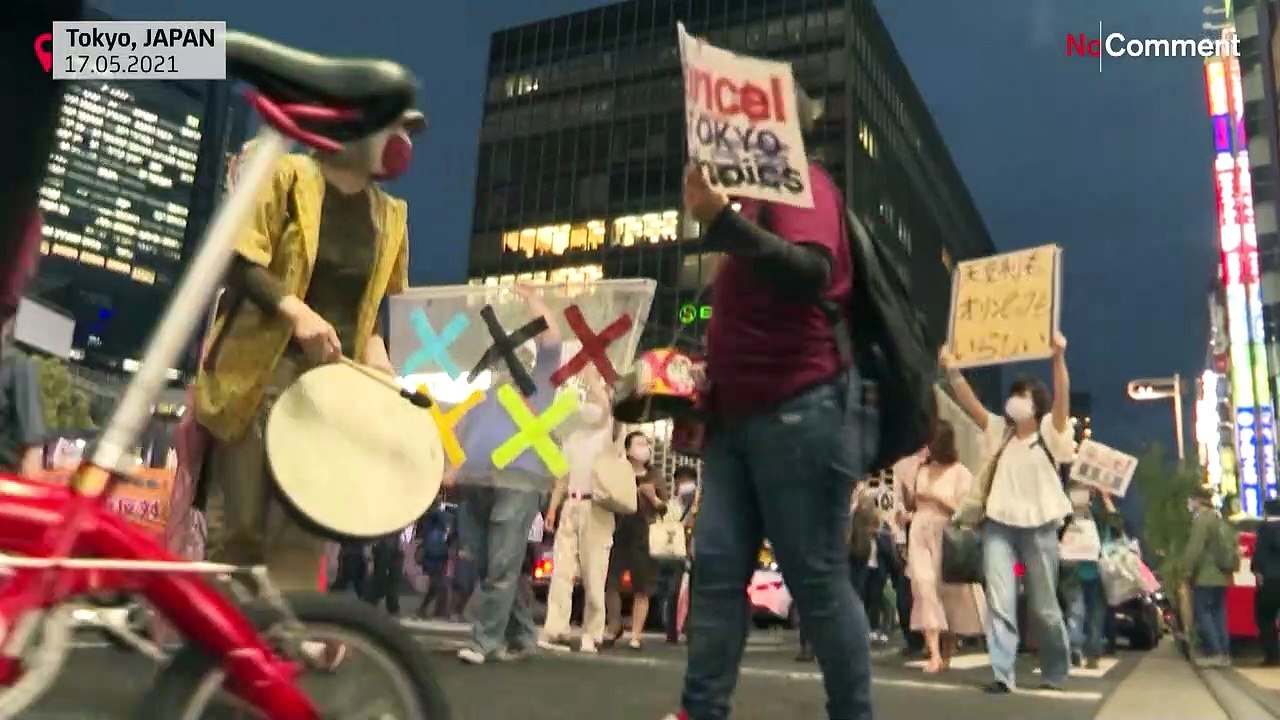 Tokyo 2020: Anti-Olympic protesters rally to demand cancellation