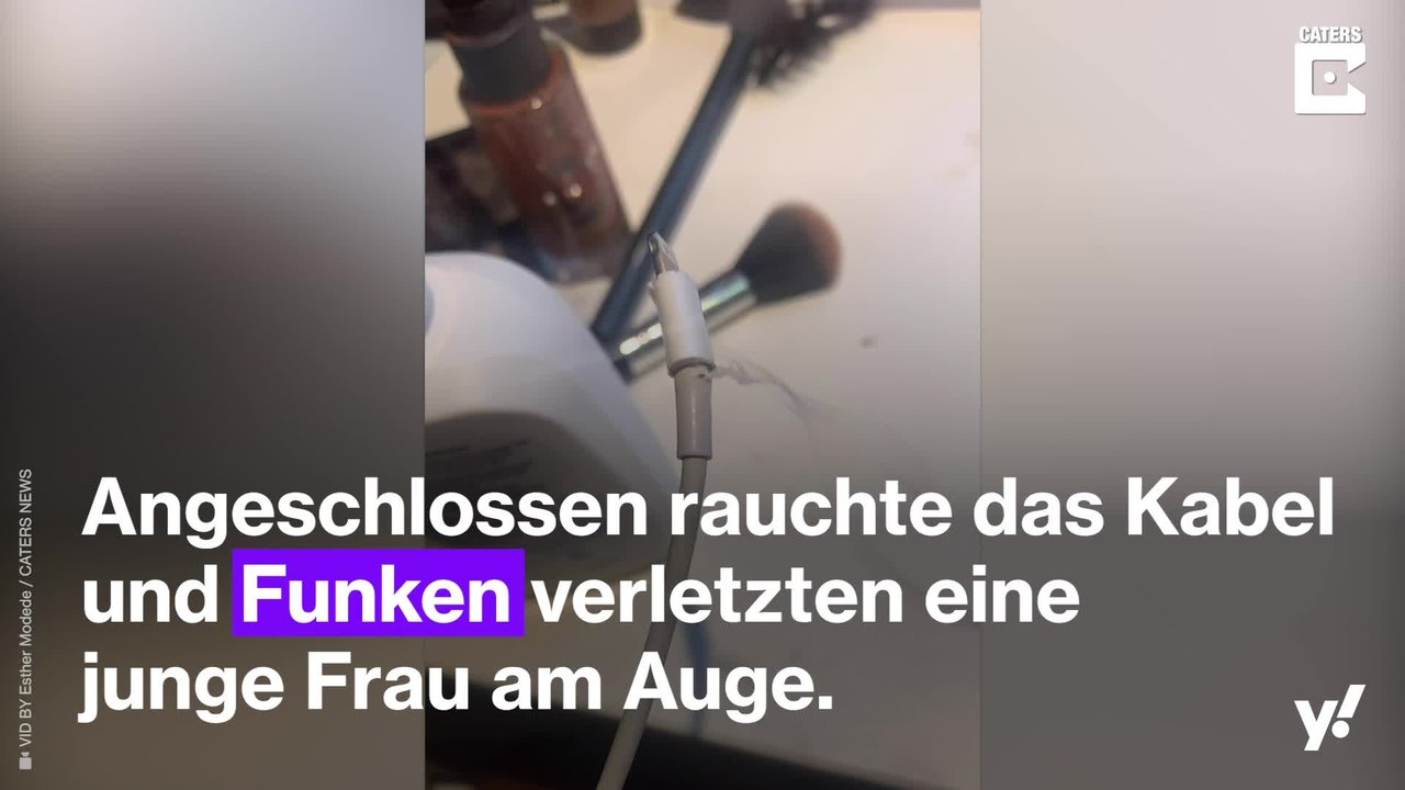 Frau durch Funken verletzt: Vorsicht bei alten und brüchigen Ladekabeln!