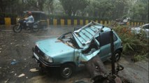 Powerful Cyclone hits Mumbai, trees uprooted