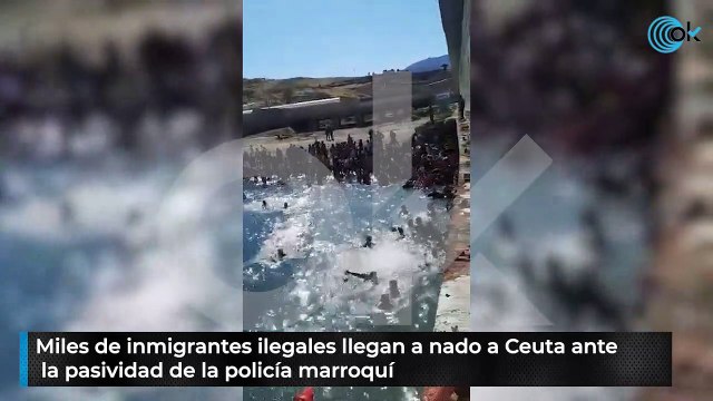 Miles de inmigrantes ilegales llegan a nado a Ceuta ante la pasividad de la policía marroquí