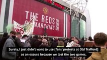 Solskjaer admits protests contributed towards United defeats