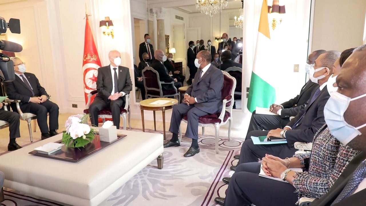 Le Président Alassane Ouattara reçoit en audience le Président Tunisien et le Président Sud-Africain