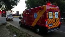 Motociclista fica ferido em colisão contra Fiat Fiorino na Rua Cuiabá, no Bairro Neva