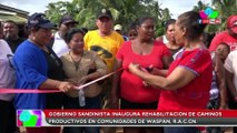 Gobierno Sandinista inaugura rehabilitación de caminos productivo en comunidades de Waspán