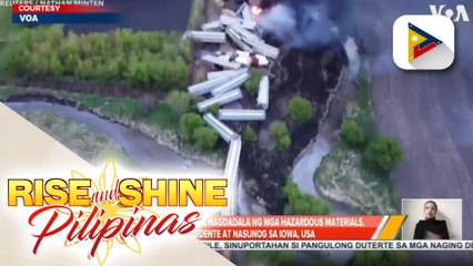 Union Pacific Train na nagdadala ng mga hazardous materials, naaksidente at nasunog sa Iowa, USA