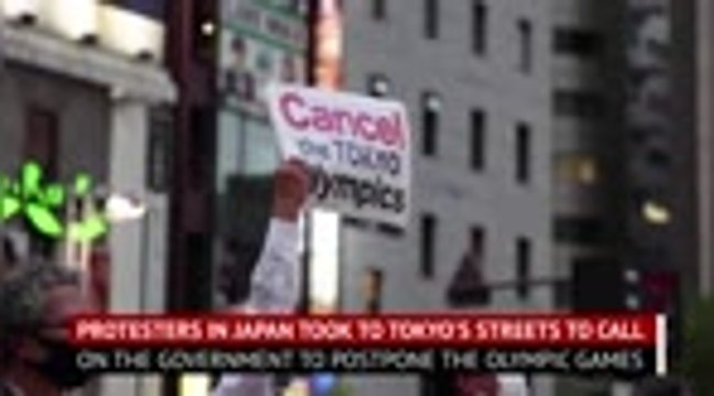 Protesters In Tokyo call for Olympics to be postponed