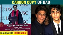 Aryan Khan Carbon Copy Of Shahrukh Khan ! Graduation Ceremony Photo Viral