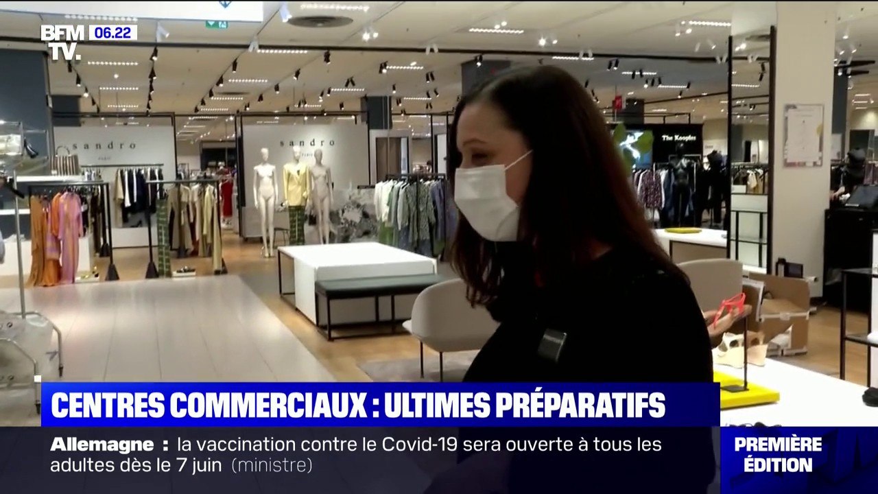 Réouverture des centres commerciaux: les ultimes préparatifs avant mercredi