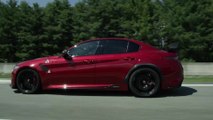 The new Alfa Romeo Giulia GTA in ETNA Red Driving Video