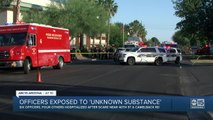 PD: 6 officers, 4 others hospitalized after exposure to unknown substance