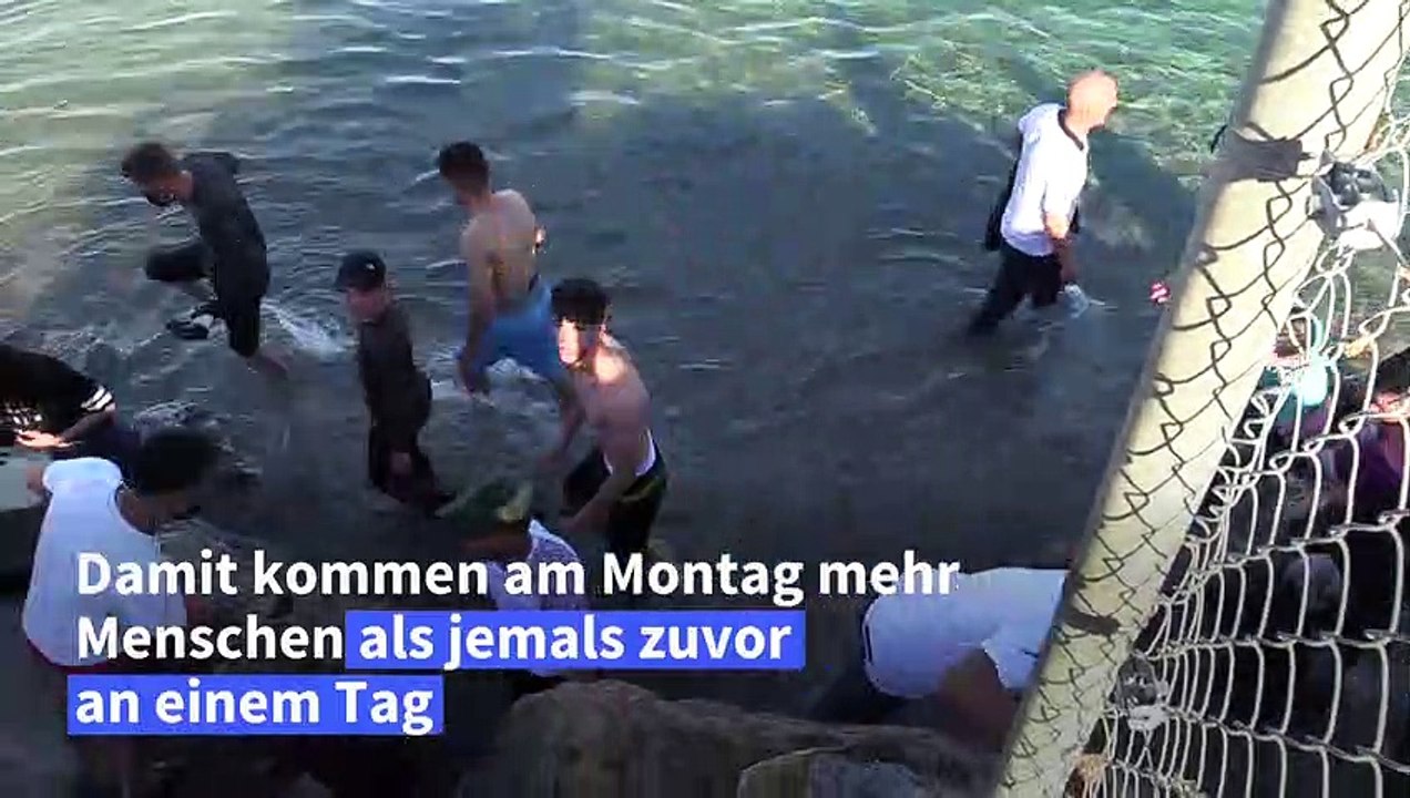 Ansturm auf Ceuta: 5000 Migranten erreichen spanische Exklave