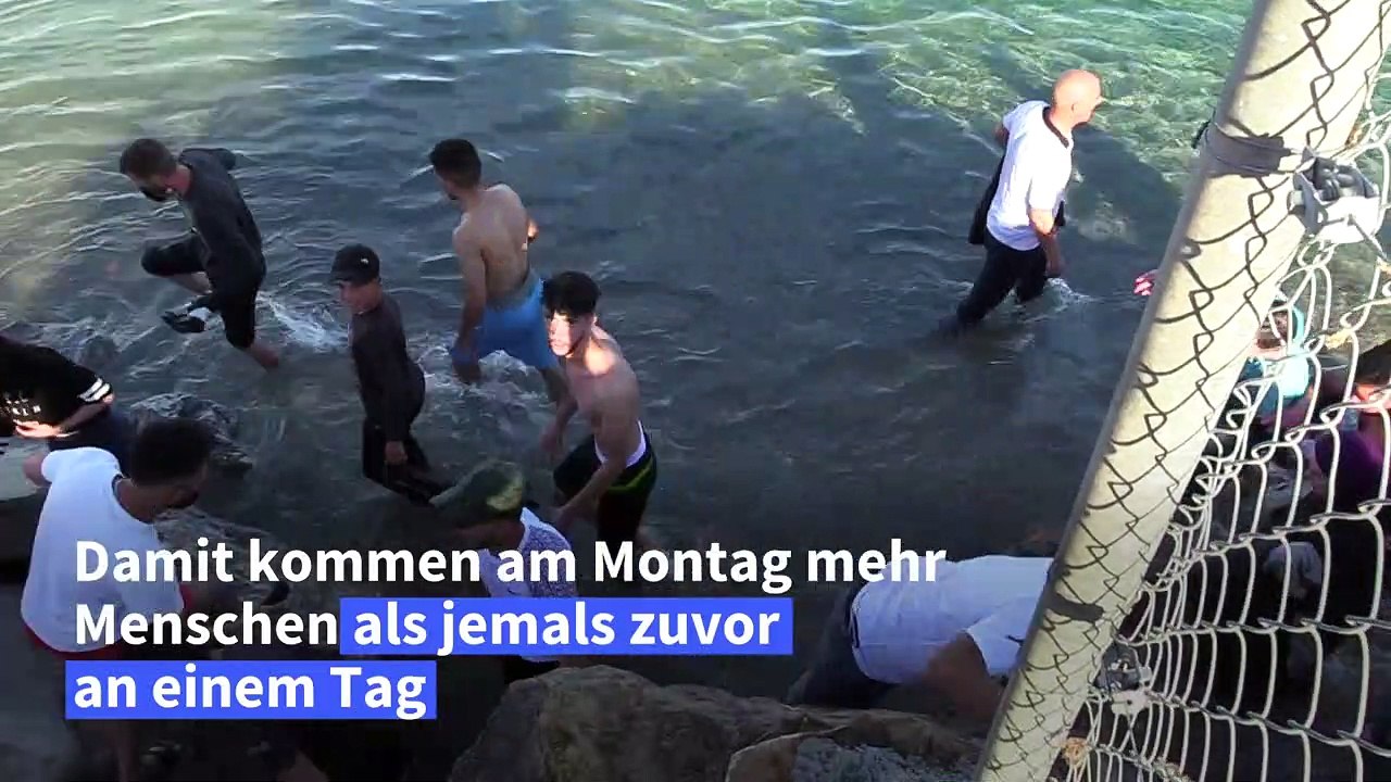 Ansturm auf Ceuta: 5000 Migranten erreichen spanische Exklave