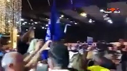 هروب نتانياهو واعضاء الكنست من قصف صاروخي فلسطيني