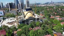 İSTANBUL - DRONE - Barbaros Hayrettin Paşa Camisi'nin kaba inşaatının yüzde 75 tamamlandı (2)